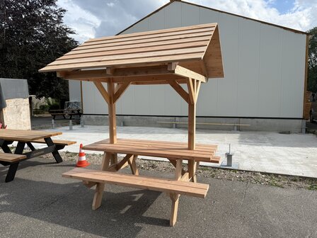 Douglas picknicktafel met dak 3000 mm