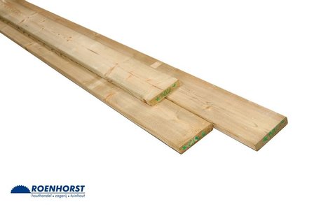 Planken 19 x 95 x 4200 geschaafd met 4 ronde hoeken diverse lengtes