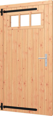 Opgeklampte deur enkel met bovenraam rechtsdraaiend (Artnr. 540061)