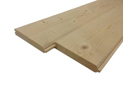 Grenen geschaafd G-G + V-groef 20 x 140 mm diverse lengtes