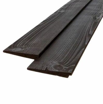 Planken 19 x 195 Zweeds rabat zwart gespoten diverse lengtes