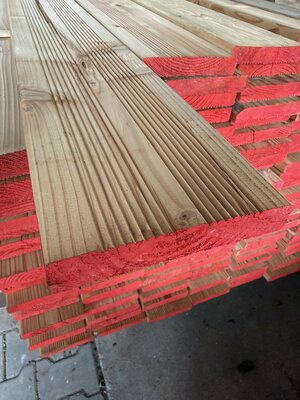 Douglas vlonderplank 26 x 140 diverse lengtes